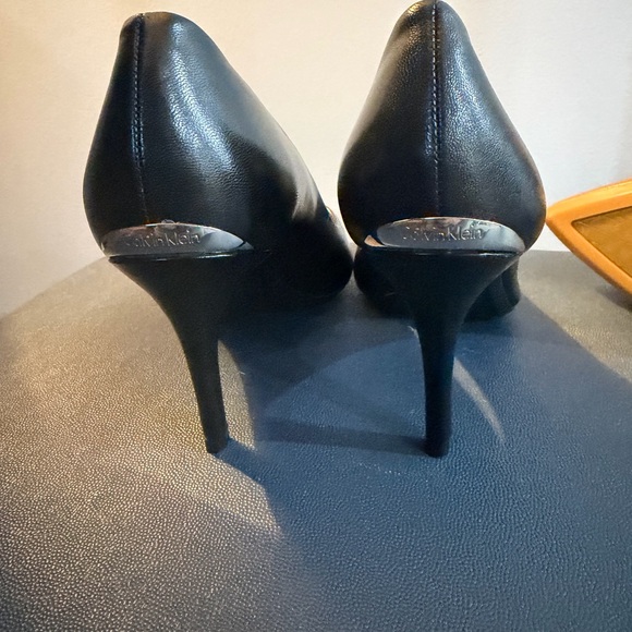 Calvin Klein Black and Tan Heels - Picture 5 of 10